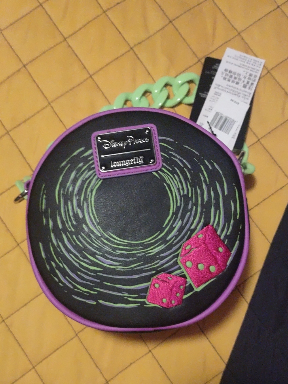 Oogie Boogie Disney Parks Loungefly Black Round Crossbody Bag